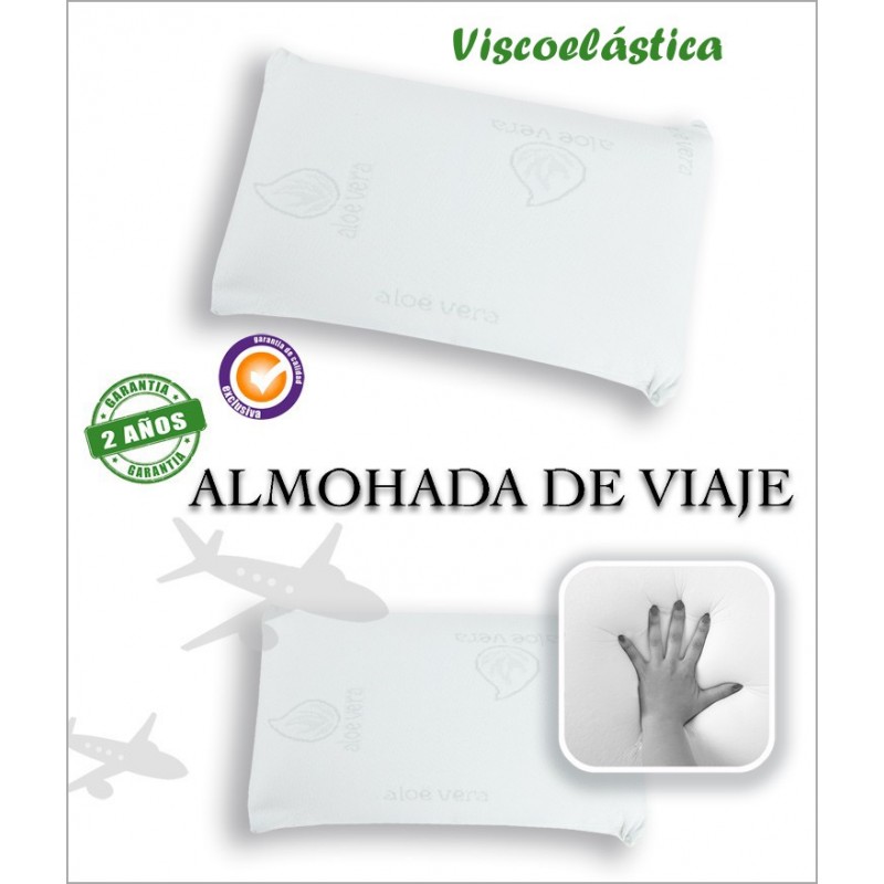 ALMOHADA DE VIAJE VISCOELASTICA ALOE VERA - Sabanalia Profesional