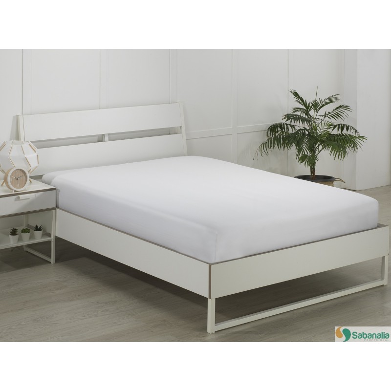 Sabana Bajera 100% Algodón Ajustable Hostelería Color Blanco Medidas Cama  90 cm