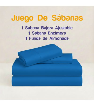 JUEGO DE SÁBANAS DE HOSTELERÍA 50/50 (DISPONIBLE EN VARIAS MEDIDAS Y COLORES)