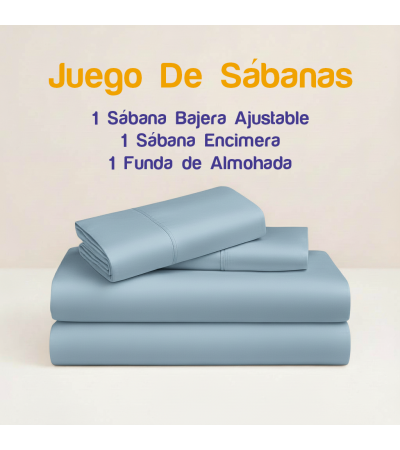 JUEGO DE SÁBANAS DE HOSTELERÍA 50/50 (DISPONIBLE EN VARIAS MEDIDAS Y COLORES)