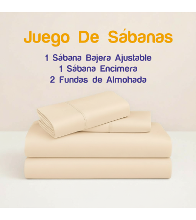 JUEGO DE SÁBANAS DE HOSTELERÍA 50/50 (DISPONIBLE EN VARIAS MEDIDAS Y COLORES)