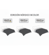Edredão nórdico de 400 g reversível (bicolor)