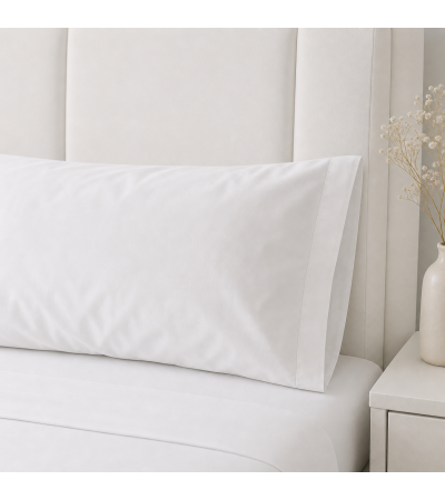 FUNDA DE ALMOHADA HOSTELERÍA BLANCA 144 HILOS 50/50