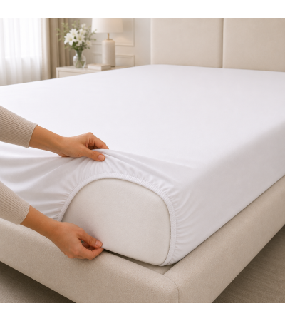 BAJERA AJUSTABLE HOSTELERÍA BLANCA 100% ALGODÓN  144 HILOS