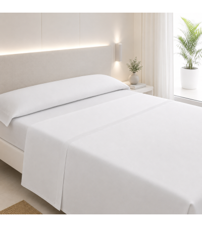 LENÇOL DE CIMA HOTELARIA CETIM 400 FIOS 100% ALGODÃO