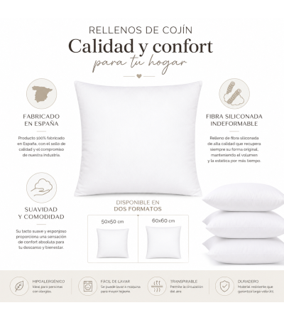 Enchimento de fibra para almofadas (disponível em vários tamanhos)