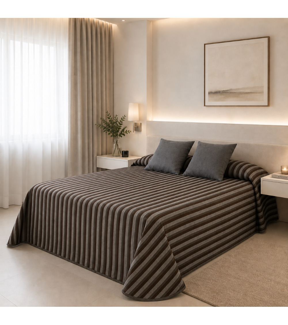 Colcha de Chenilla Dover Rayas