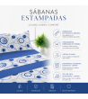 Jogo de lençóis estampados Dance