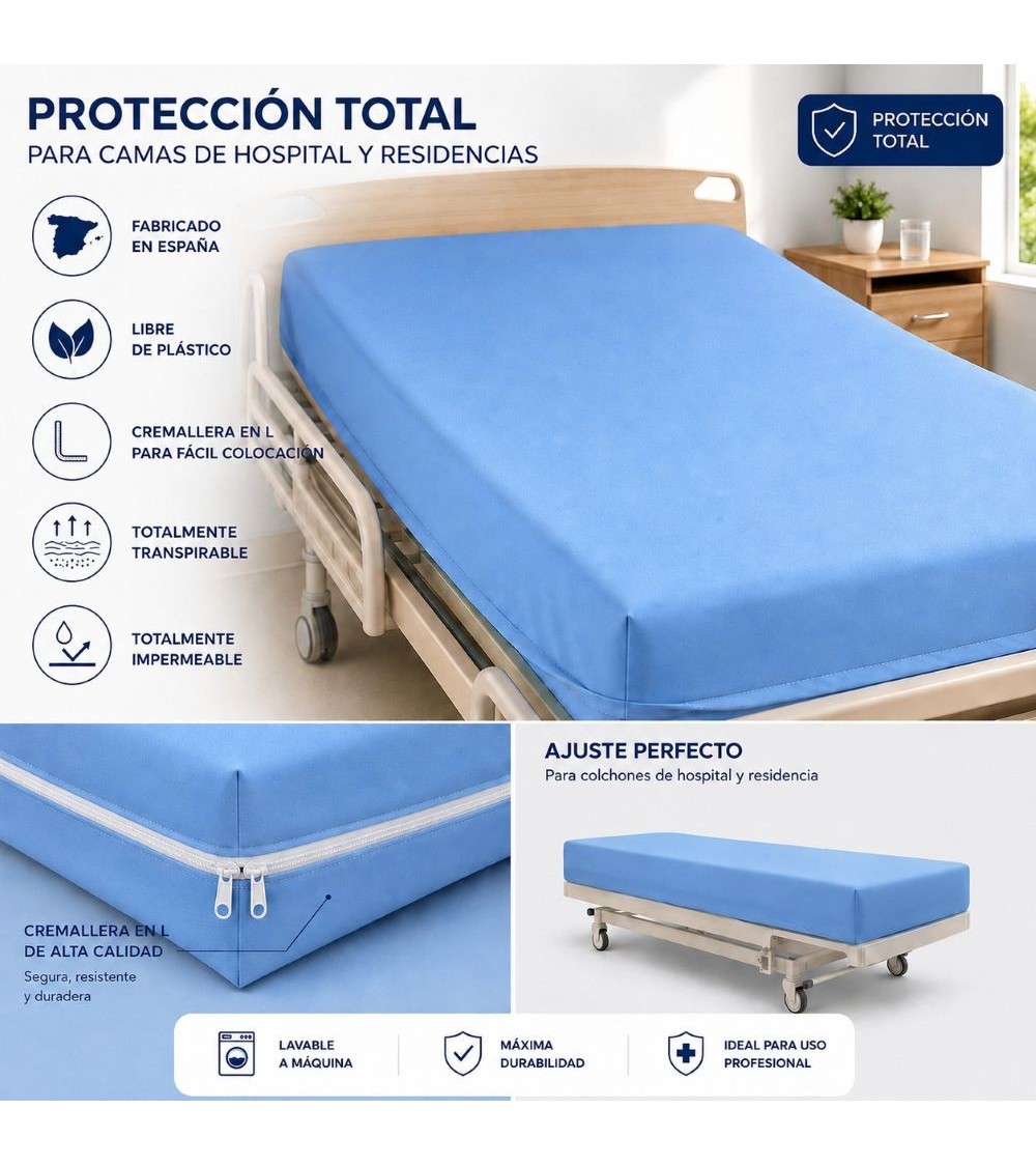 FUNDA DE COLCHÓN INTEGRAL POLIURETANO SANITARIO