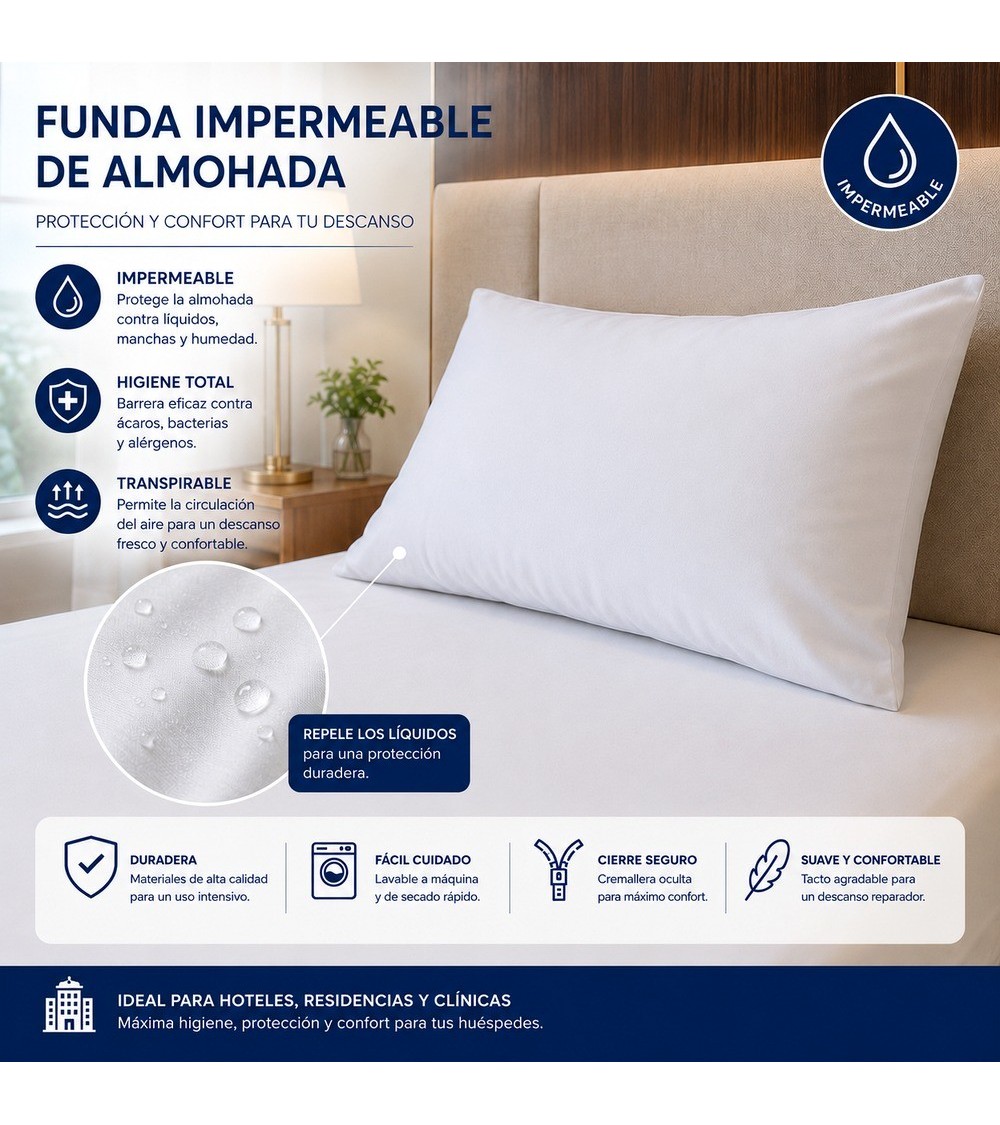 CAPA PROTETORA ALMOFADA IMPERMEÁVEL E RESPIRÁVEL