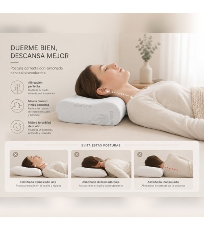 ALMOHADA CERVICAL VISCOELASTICA ALOE VERA