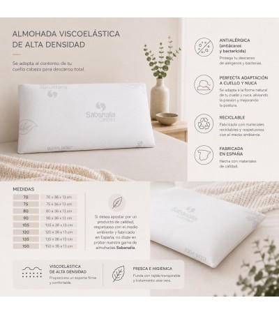 ALMOHADA VISCOELASTICA ALOE VERA