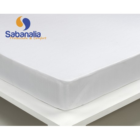 Protector de Colchón Impermeable y Transpirable de Algodón TEX HOME Cama  150 cm Blanco