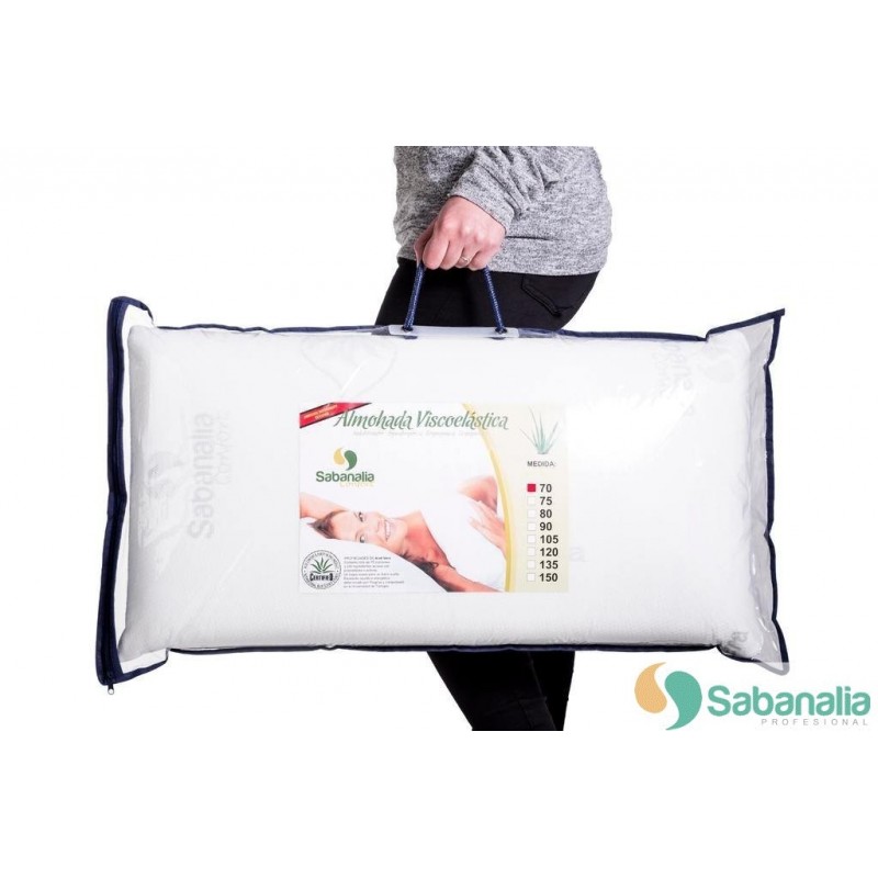 Sanelitex  Almohada Viscoelástica Aloe Vera 150cm – Almohada Visco con  Tejido Strech Aloe Vera – Almohada Viscoelástica Copos 100% Viscoelásticos  – Termoregulable Firmeza Media : : Hogar y cocina