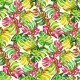 Colcha estampada FIDJI - Detalle fucsia