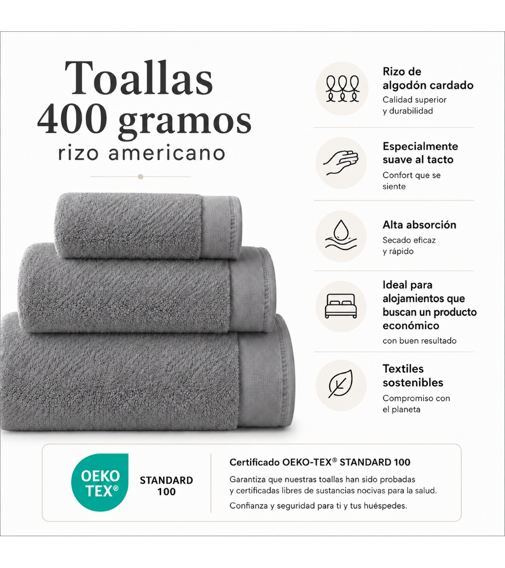 TOALLA RIZO AMERICANO 400 grs